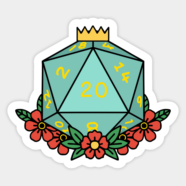 Natural Twenty Sticker by OctoberArts